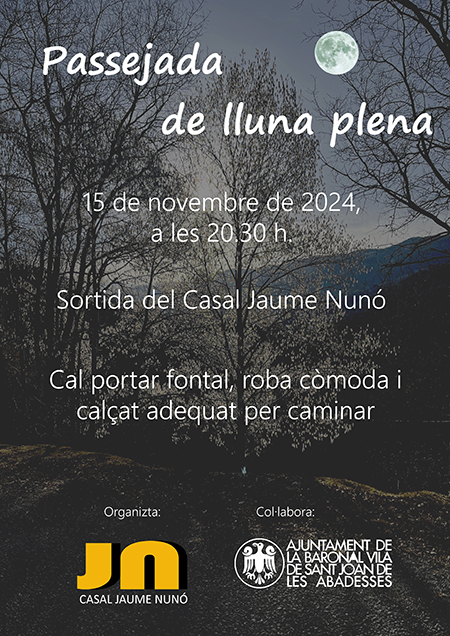 cartell 
 sortida nocturna agenda